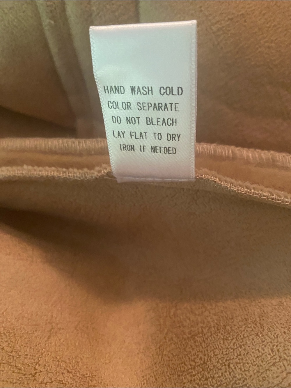 Le Lis Tan Faux Shearling Toggle Coat with Dark Trim - Picture 6 of 7